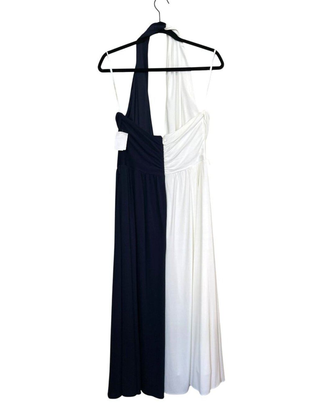 Halston $452 Sondra Halter Cross Neck Midi Slinky Dress NWT Size 8 - Picture 5 of 6